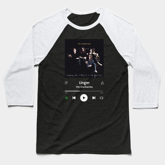 Stereo Music Player - Linger Baseball T-Shirt by Stereo Music